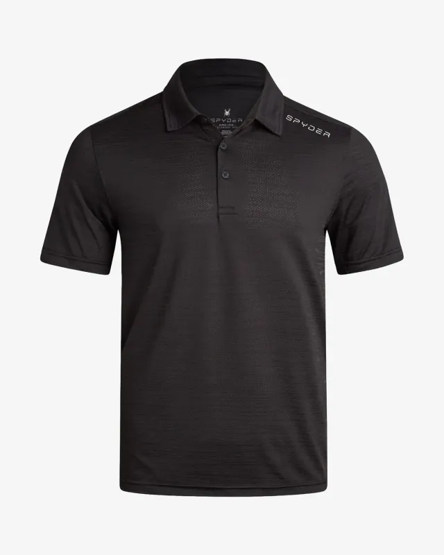 Spyder Jacquard polo herre svart pustende