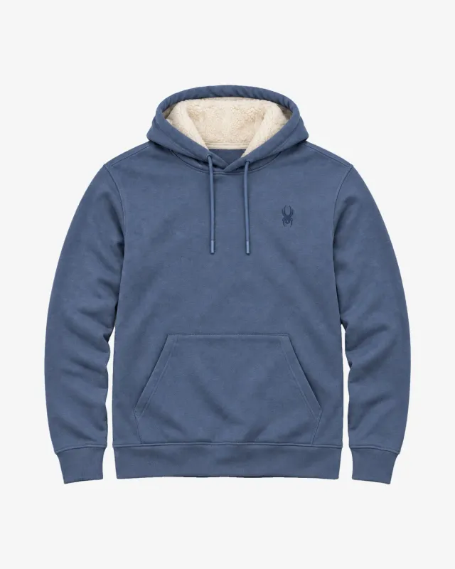 Spyder Pullover Sherpa hoodie Blue – varm