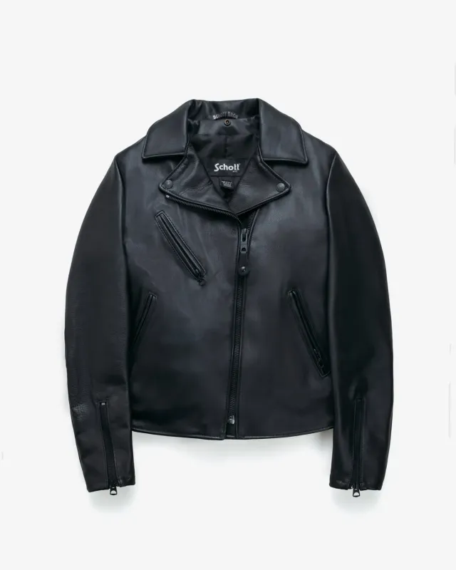 Schott NYC 503W motorsykkeljakke dame sort kuskinn