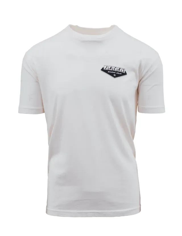 Schott NYC TBAR1 t-skjorte off white print