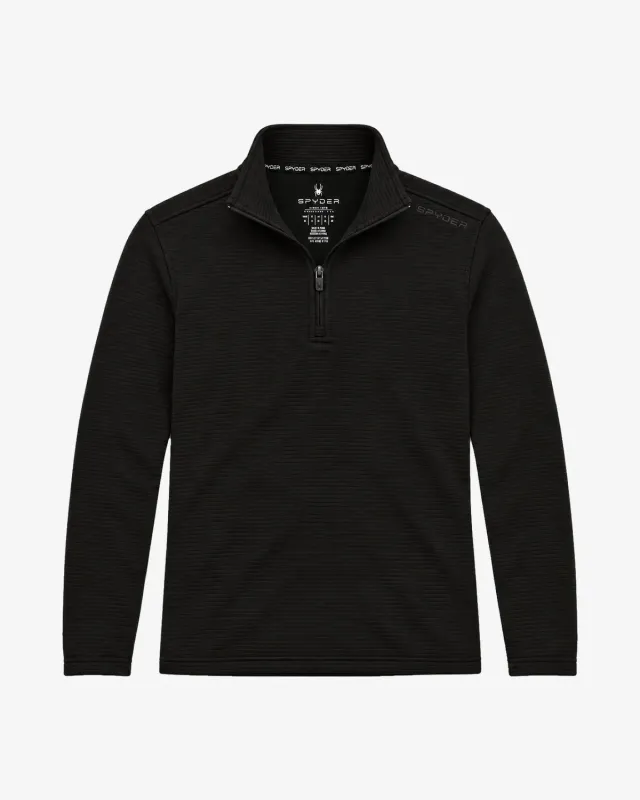 Spyder Cut & Sew fleecegenser herre svart grid-fleece