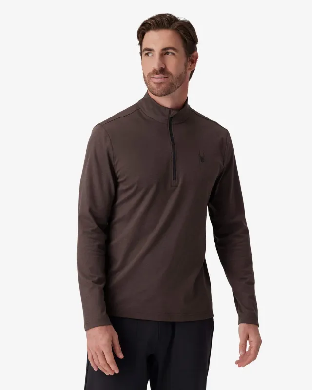 Spyder Prospect Quarter Zip genser herre mocha fukttransporterende