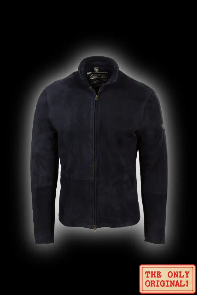 Matchless Craig Blouson skinnjakke navy semsket