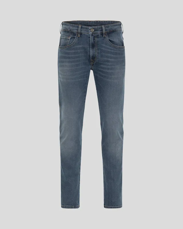 Rokker ROKKERTECH Tapered Slim motorsykkeljeans blå