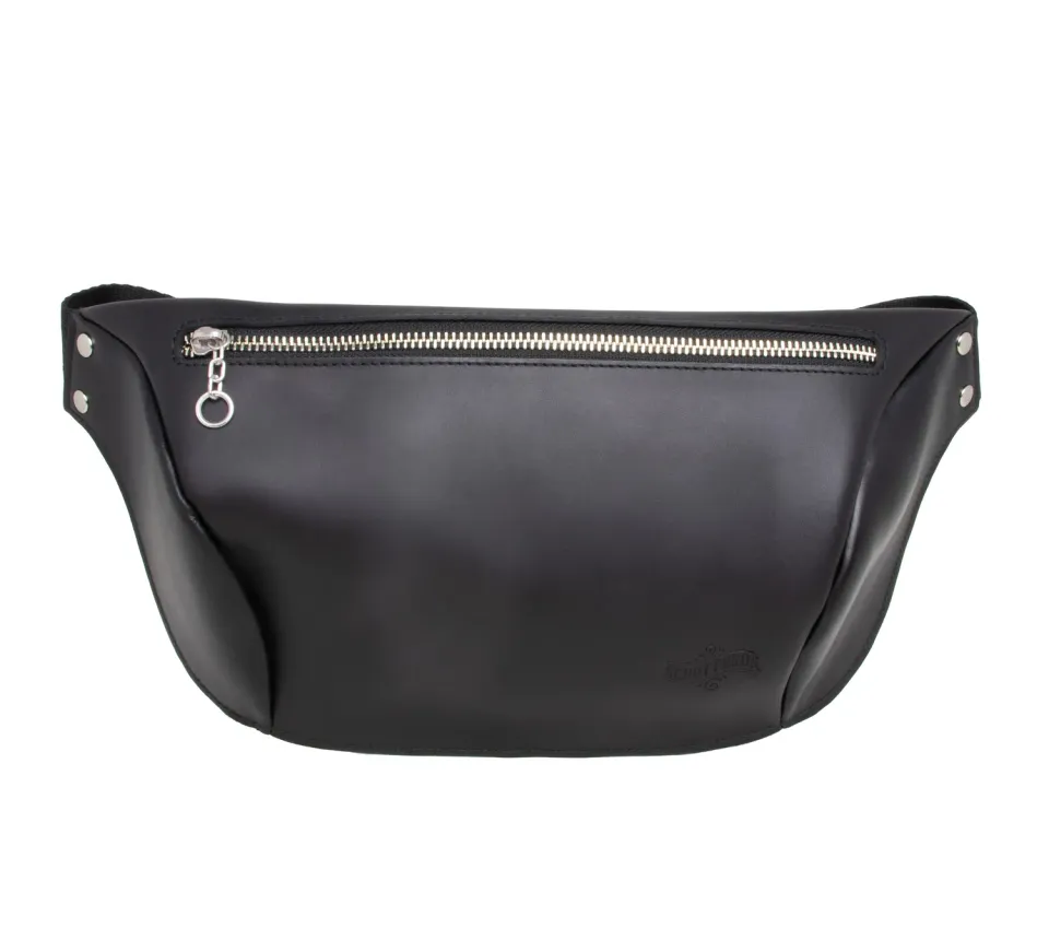 Schott NYC AC2401 skinn midjeveske svart skinn
