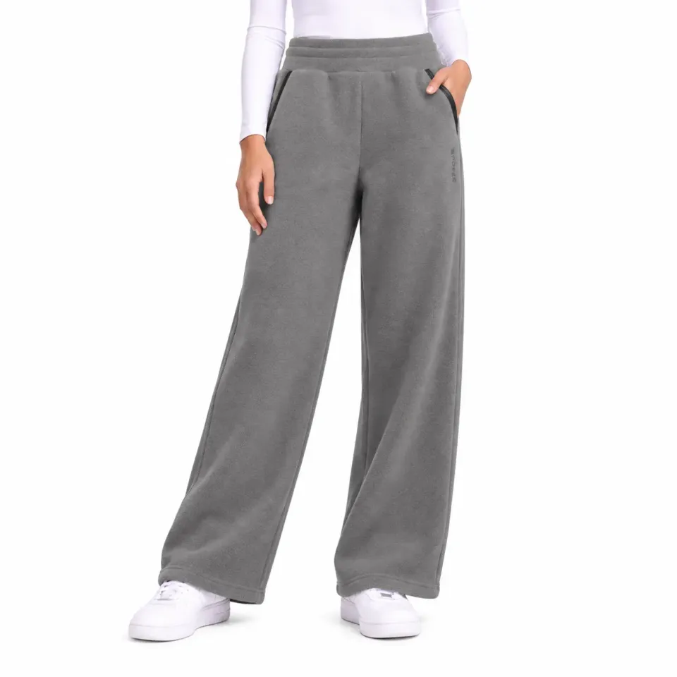 Spyder Wide-Leg fleecebukse dame heather gray vid