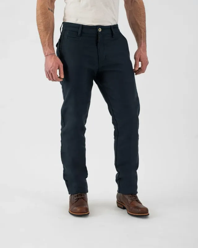 Rokker Chino Navy motorsykkelbukse blå W32 L32