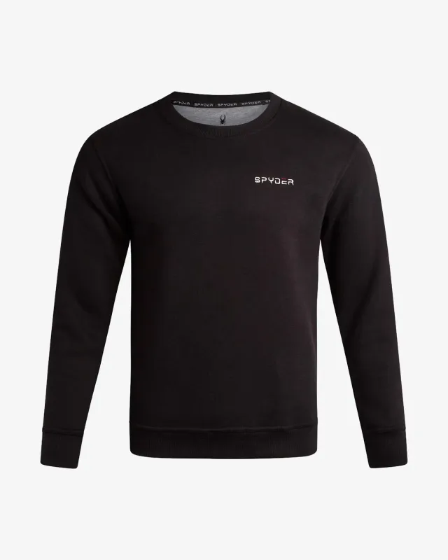 Spyder Fleece Crew genser svart børstet