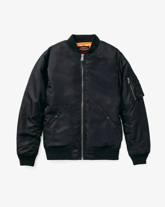 Schott NYC 9628 MA-1 flyjakke svart – nylon