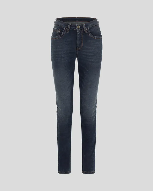 Rokker Rokkertech Mid Waist Slim motorsykkeljeans blå