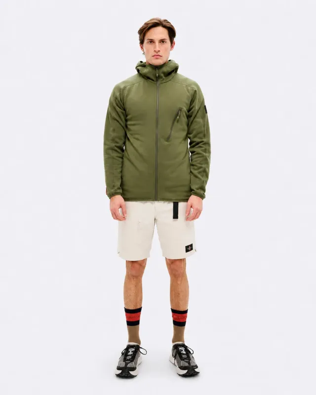 The Mountain Studio M-7 Tech Fleece Hood varm fleecejakke Winter Moss