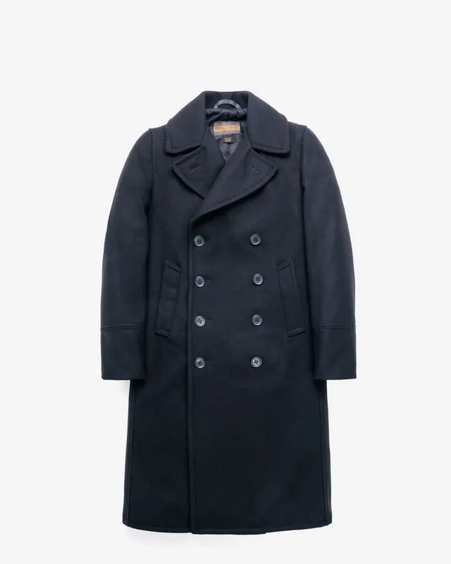 Schott NYC 790 kåpe navy ull lang offiser