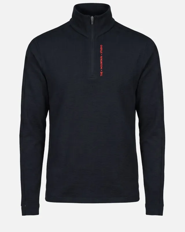 The Mountain Studio M-6 fleece half-zip Black Onyx