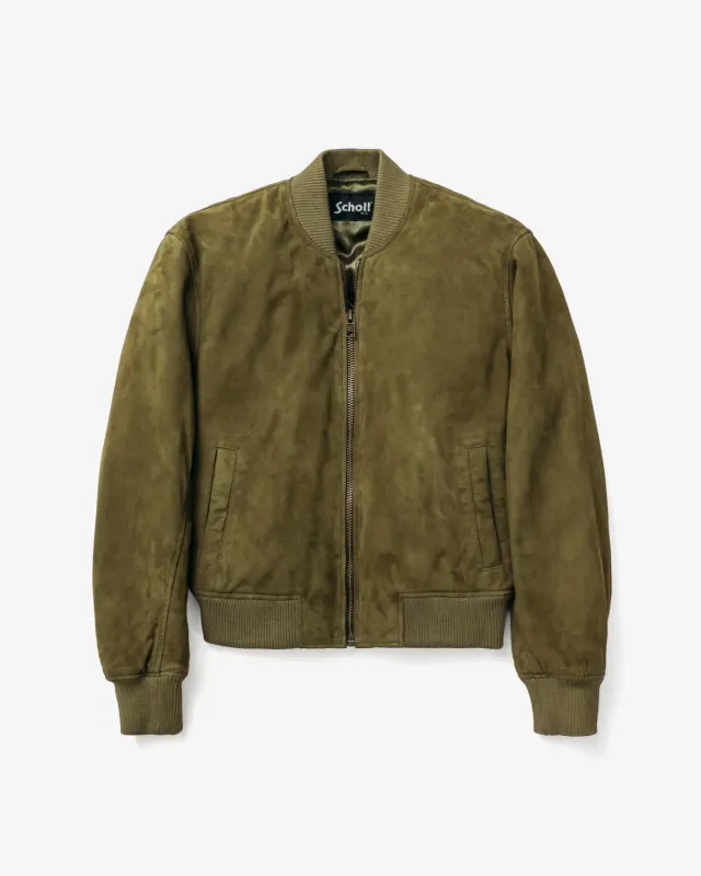 Schott NYC 3528W bomberjakke oliven M semsket