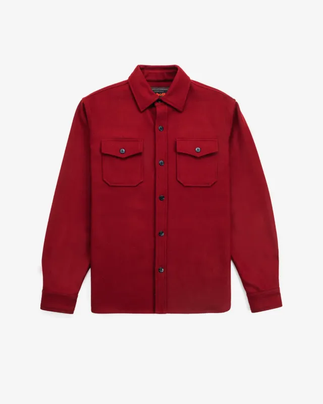 Schott NYC 7810 CPO ullskjorte svart 50% ull