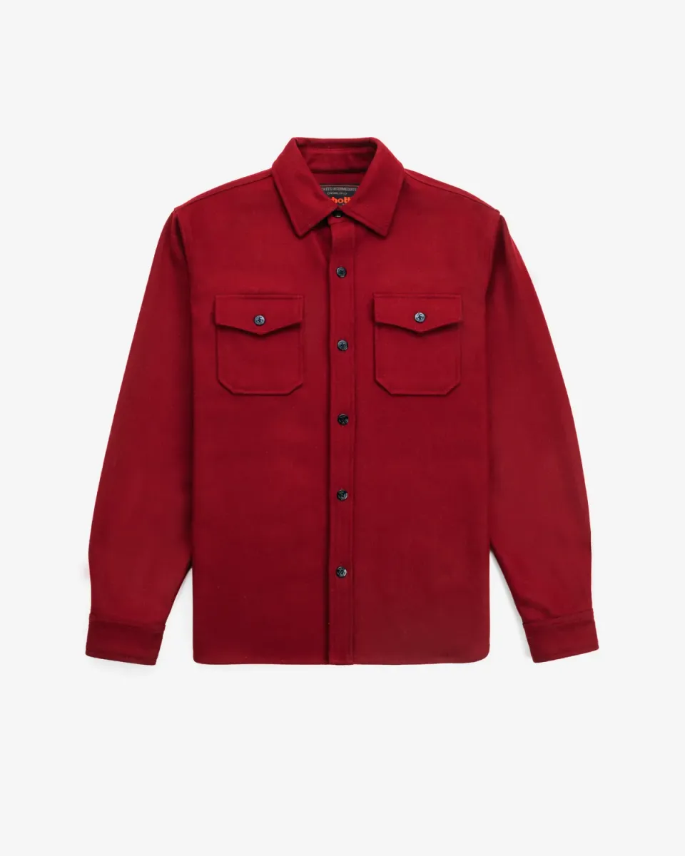 Schott NYC 7810 CPO ullskjorte svart 50% ull