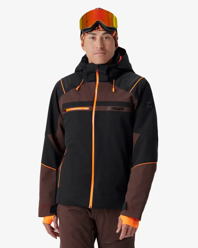 Spyder Titan skijakke herre mocha 30K vanntett