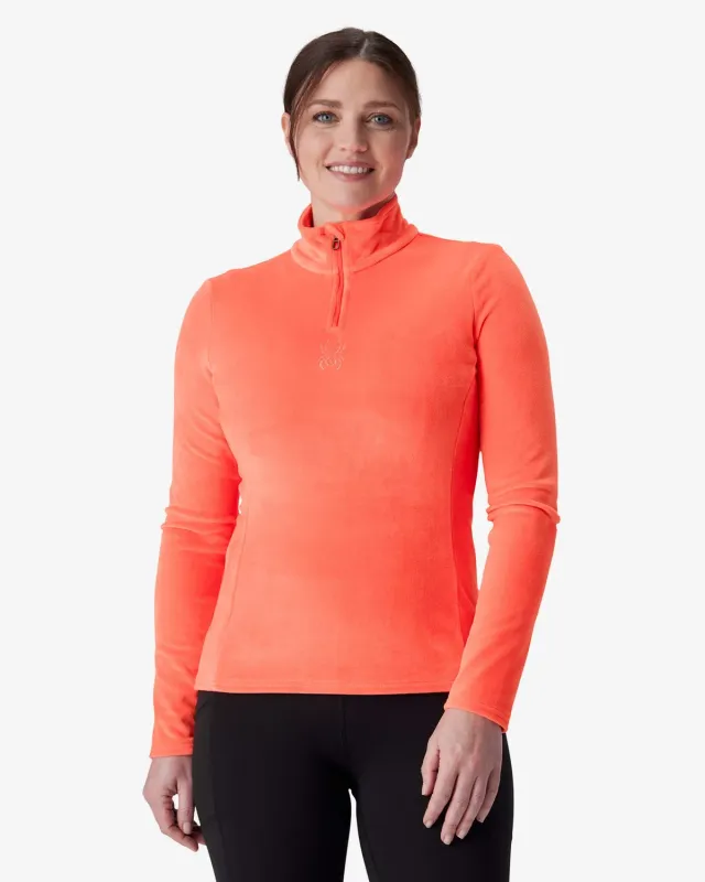 Spyder Shimmer Bug Half Zip genser coral velur dame