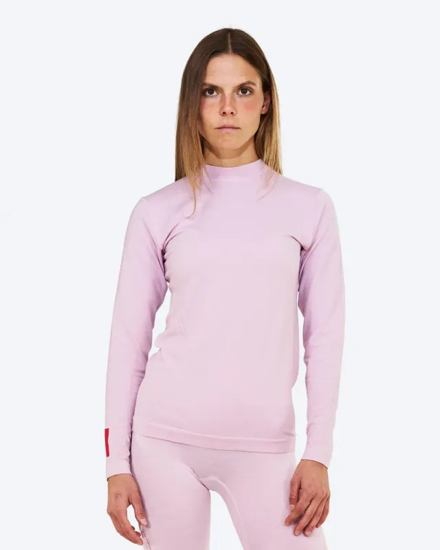 The Mountain Studio U-9 W Seamless Merino ulltrøye Lilac Snow
