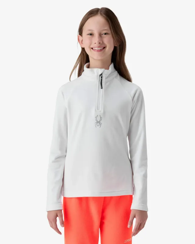 Spyder Shimmer Bug half-zip fleece jente hvit myk