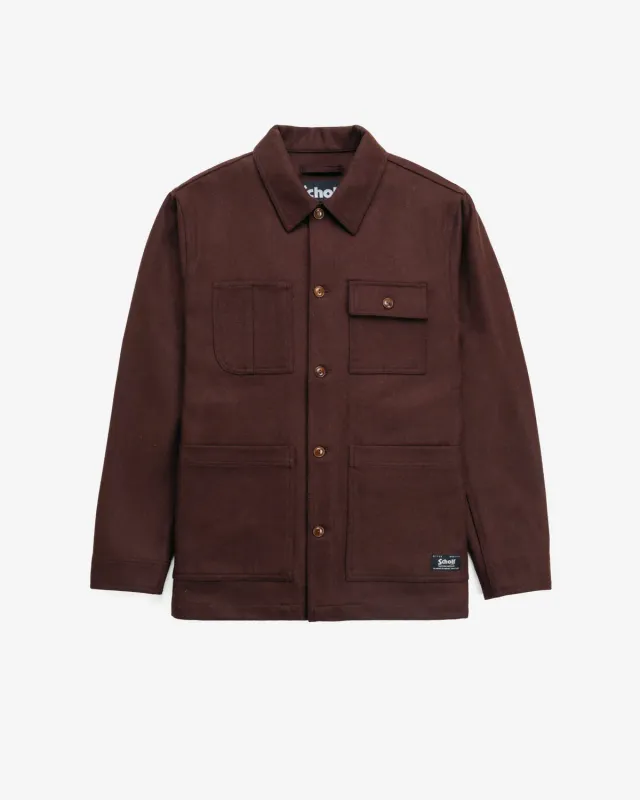 Schott NYC 7515 arbeidsjakke ullblanding brun