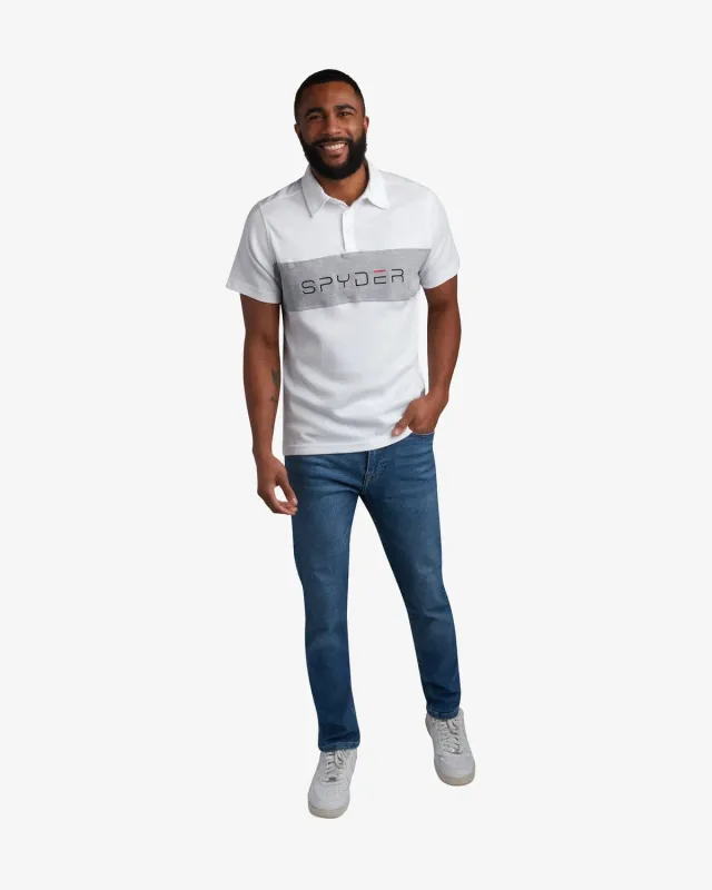 Spyder Color Block Polo poloskjorte herre hvit bomull