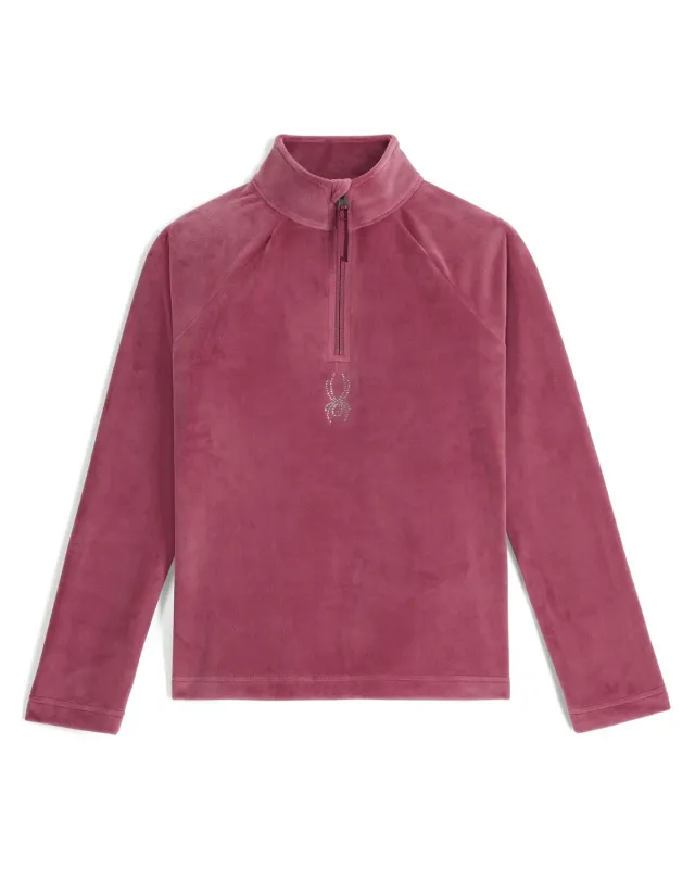 Spyder Shimmer Bug fleecegenser jente Acai half-zip