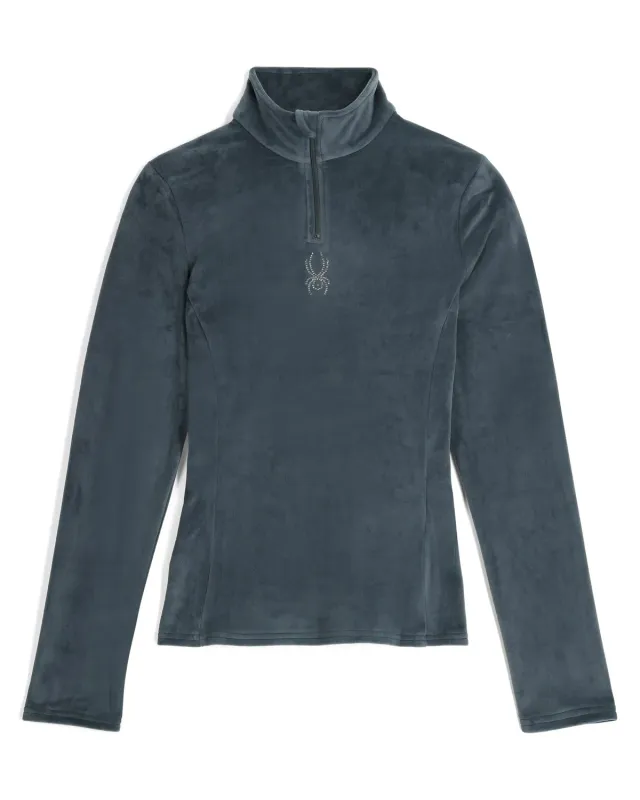 Spyder Shimmer Bug half zip fleece dame blå velur