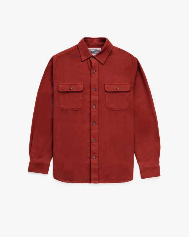Schott NYC SH2430 flanellskjorte oatmeal tung