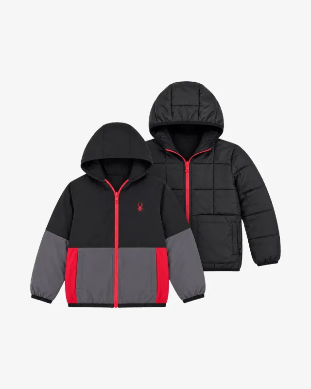 Spyder Reversible boblejakke barn vendbar vindtett