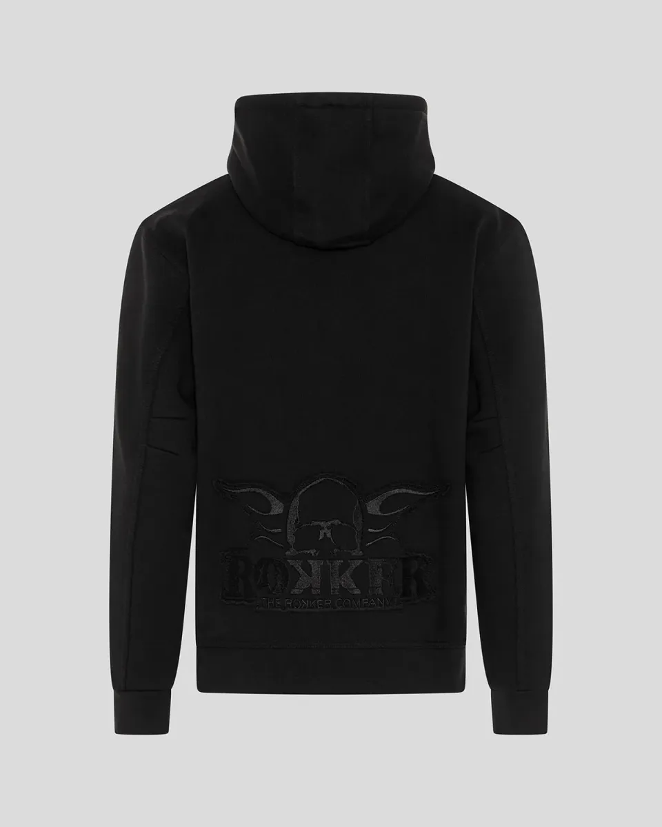 Rokker Zip Rokker hettejakke svart bomull 500 g