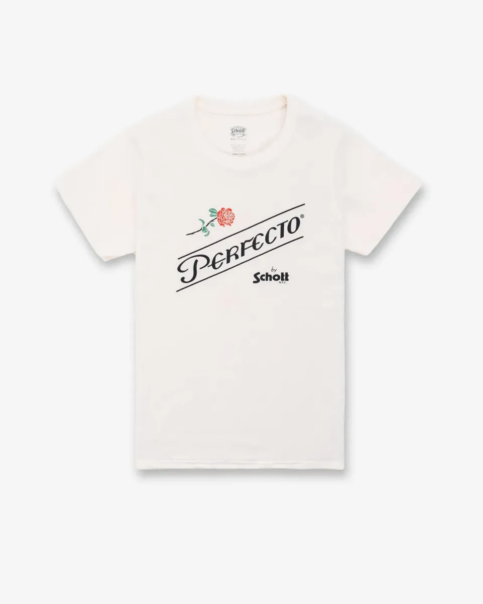 Schott NYC TPERFW t-skjorte offwhite dame