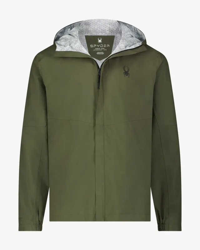 Spyder Cloudy Day regnjakke herre oliv vanntett