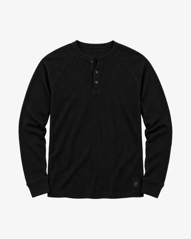 Spyder Corduroy Fleece henley herre svart varm