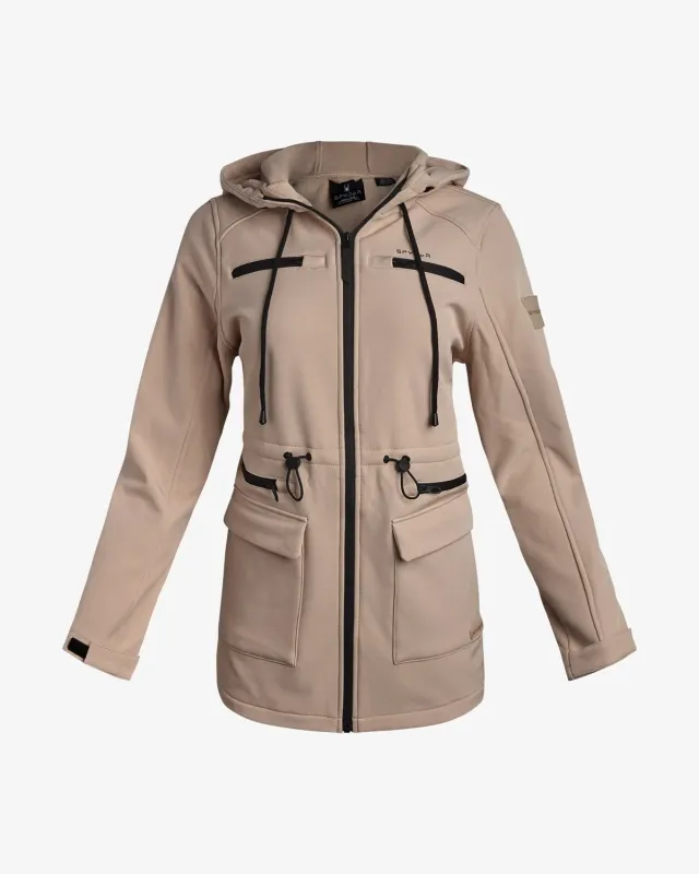 Spyder Long Softshell Jakke Clay vindtett