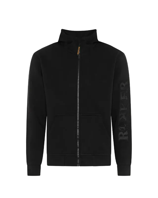 Rokker Zip collegejakke Black 500 g bomullsblanding