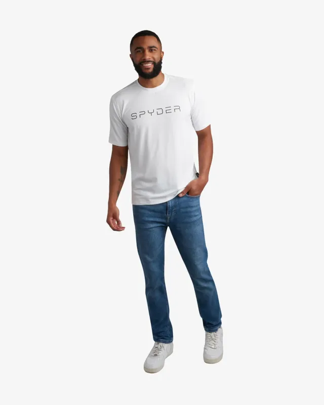 Spyder Short Sleeve Wordmark Tee t-skjorte hvit stretch