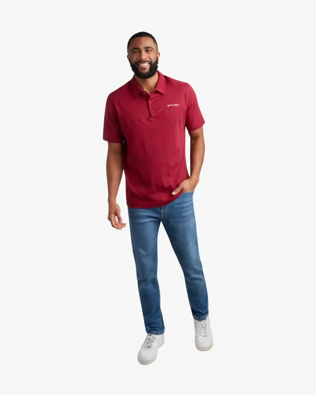 Spyder Interlock polo kortermet redwood bomull