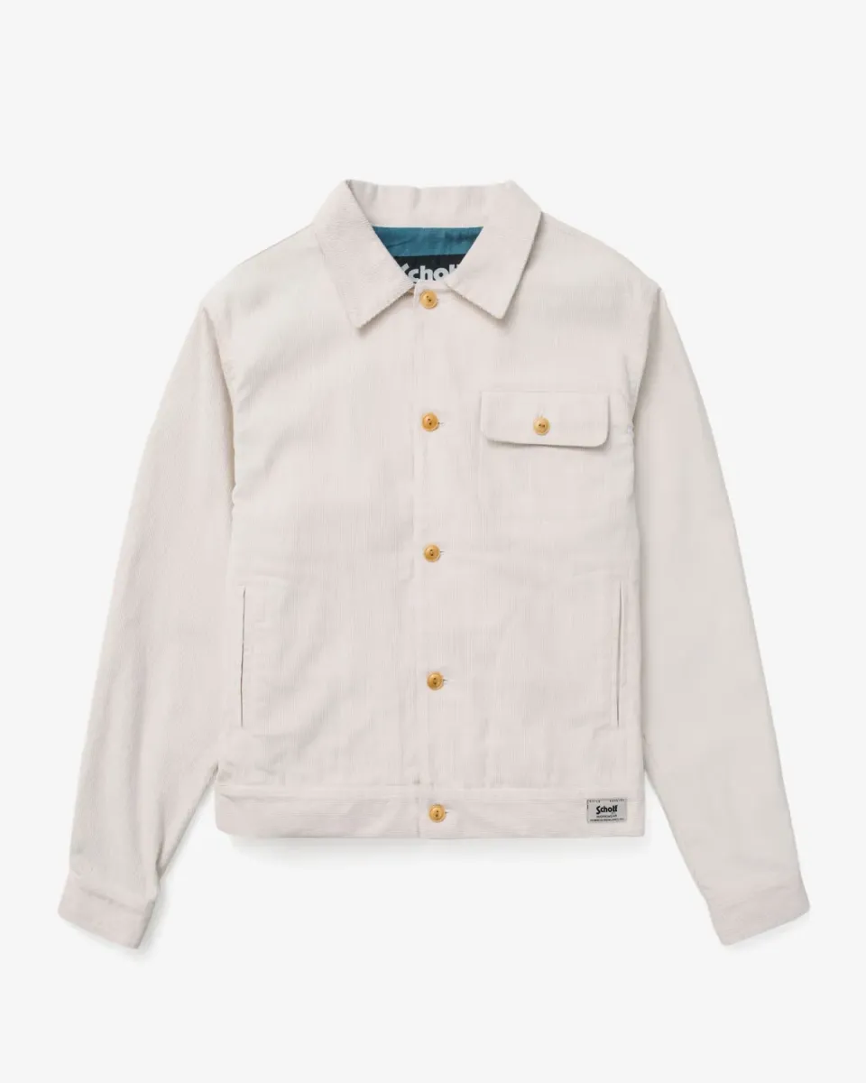 Schott NYC 8501 skjortejakke off white bomull
