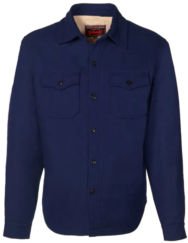 Schott NYC 7116 skjortejakke olive – foret CPO-jakke