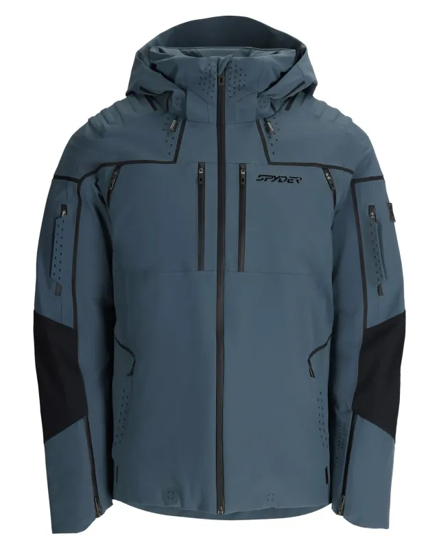 Spyder Pinnacle skijakke herre slate blue vindtett