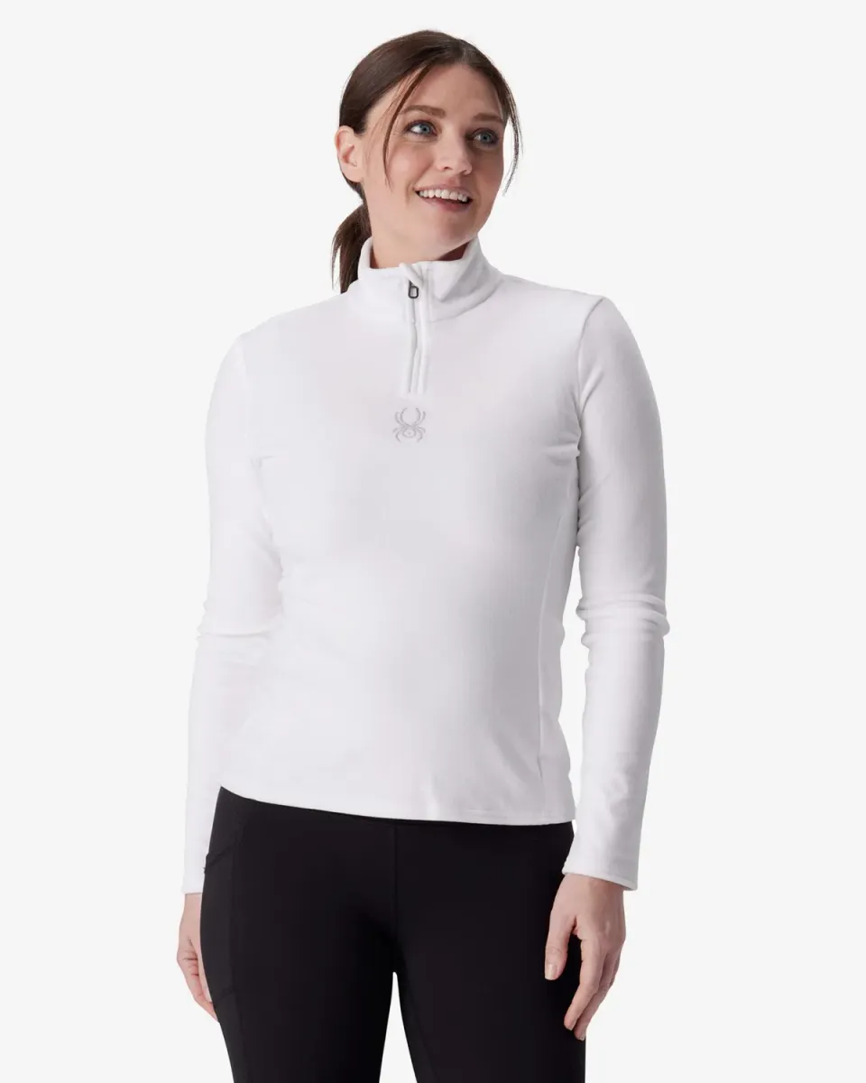 Spyder Shimmer Bug fleece hvit halv zip dame
