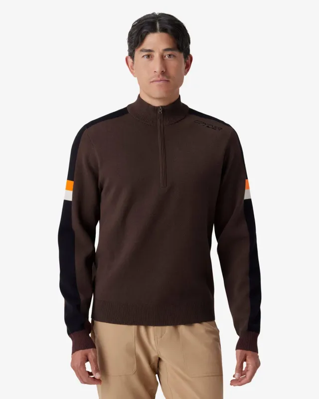 Spyder Verbier genser quarter-zip mocha myk