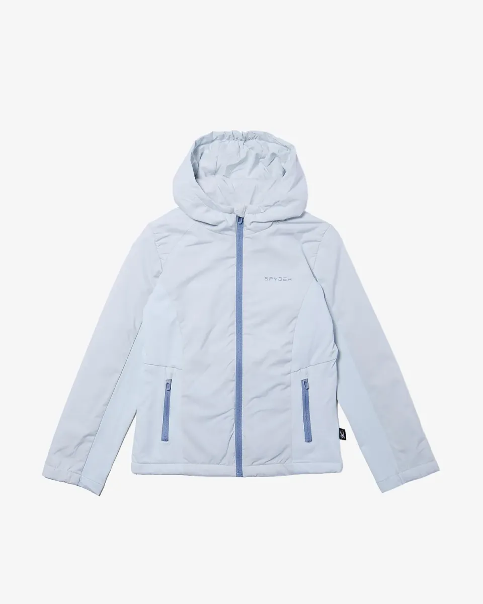 Spyderlite fleecejakke jente ash blue lett isolert