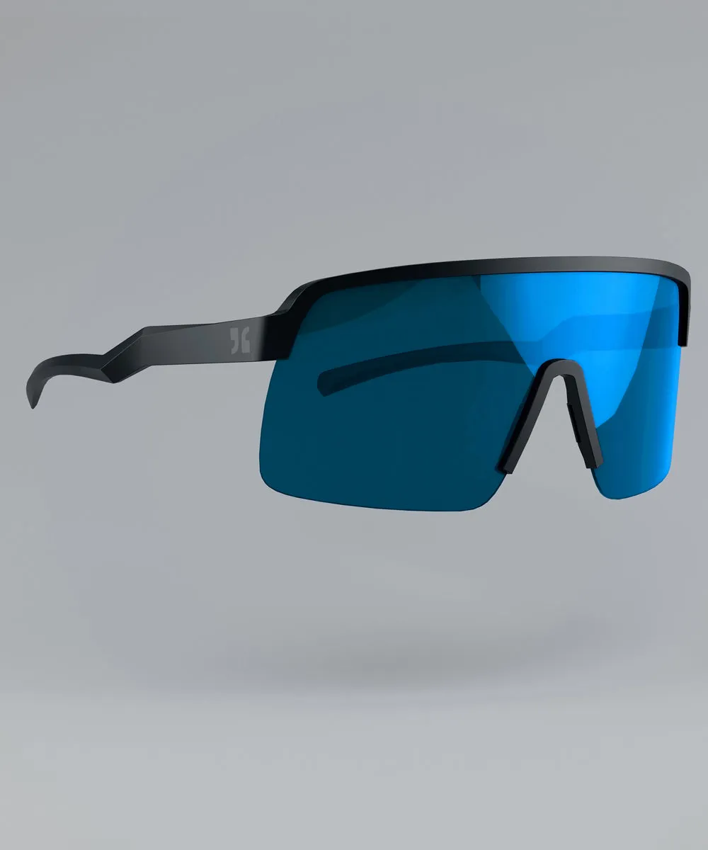 dirtlej specs 03 sykkelbriller blue mirrored kontrastlinse