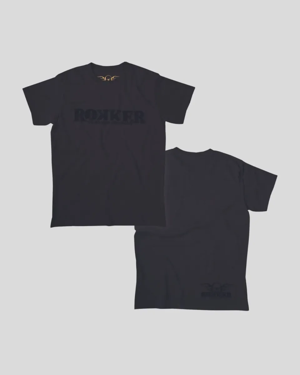 Rokker Black Jack T-skjorte svart bomull regular-fit