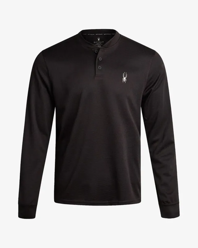 Spyder Thermal Henley genser herre svart langermet