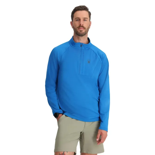 Spyder GridWeb Half Zip fleecegenser cobalt – resirkulert