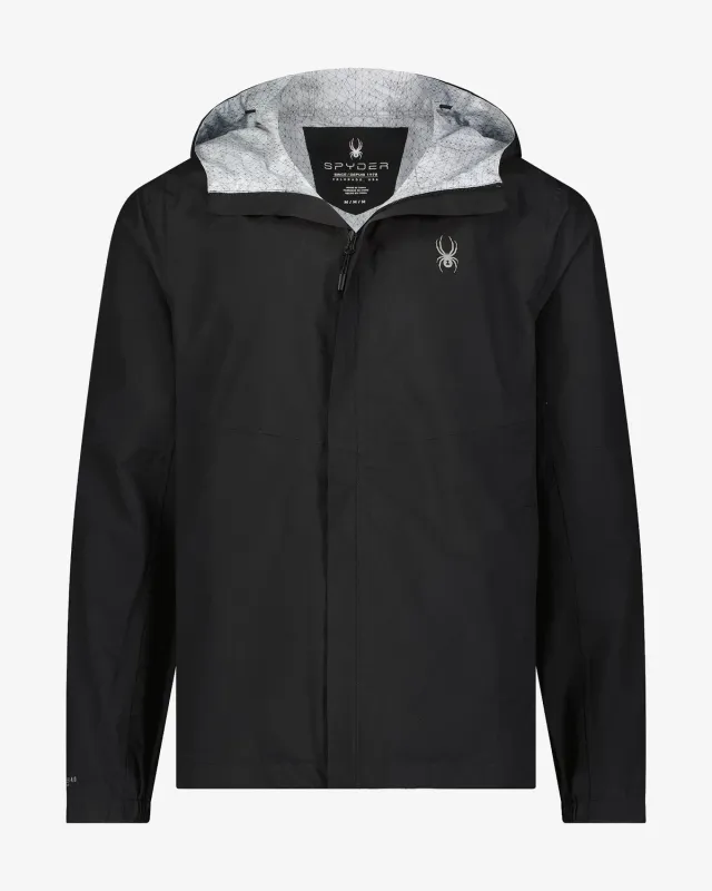 Spyder Cloudy Day regnjakke black herre vanntett