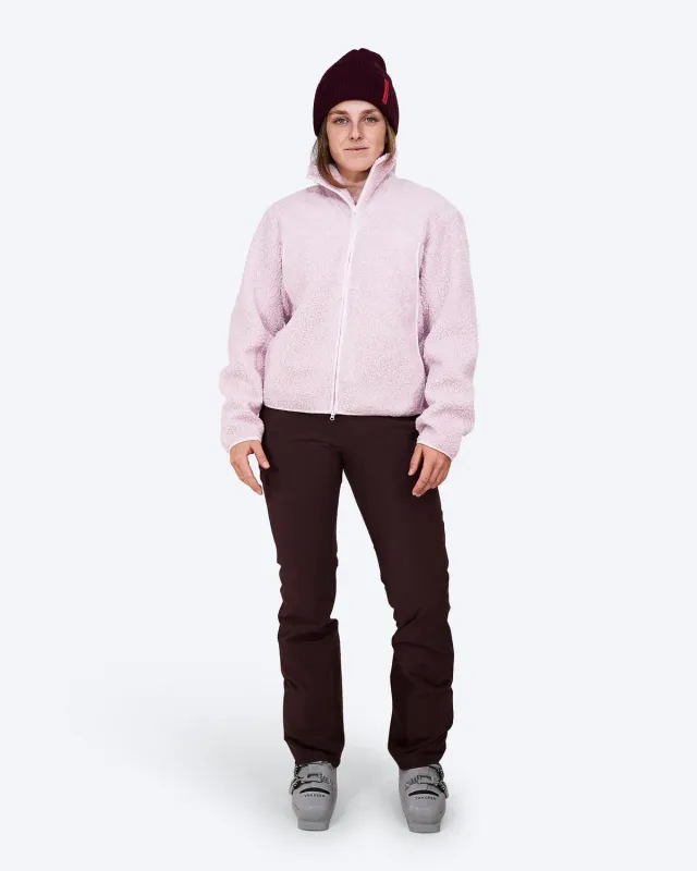 The Mountain Studio E-9 W fleecejakke dame Lilac Snow ull